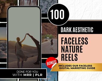 Gesichtslose Naturrollen mit Master Resell-Rechten, MRR und Handelsmarkenrechten PLR, DFY Resell Instagram-Vorlagen TikTok Digital Marketer