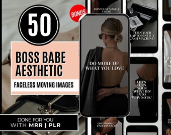 Boss Babe Reel Templates mit Master Weiterverkaufsrechten (MMR) und Handelsmarkenrechten (PLR) | Boss Babe Gesichtslos Videos | Social Media Vorlage