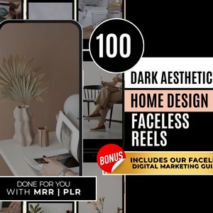 Faceless Aesthetic in Home Reel With Master Resell Rights,MRR & Private Label Rights PLR,DFY Resell Instagram Templates for Digital Marketer