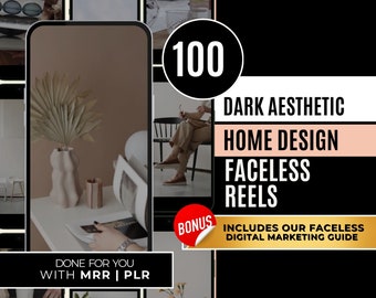 Gesichtslose Ästhetik in Home Reel mit Master Resell Right, MRR & Privatmarkenrechte PLR, DFY Resell Instagram Vorlagen für Digital Marketer
