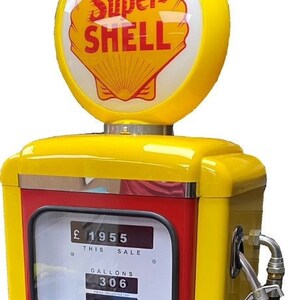 Surtidor de gasolina Shell antiguo. Perfecto para la decoración de Man Cave / Automobilia