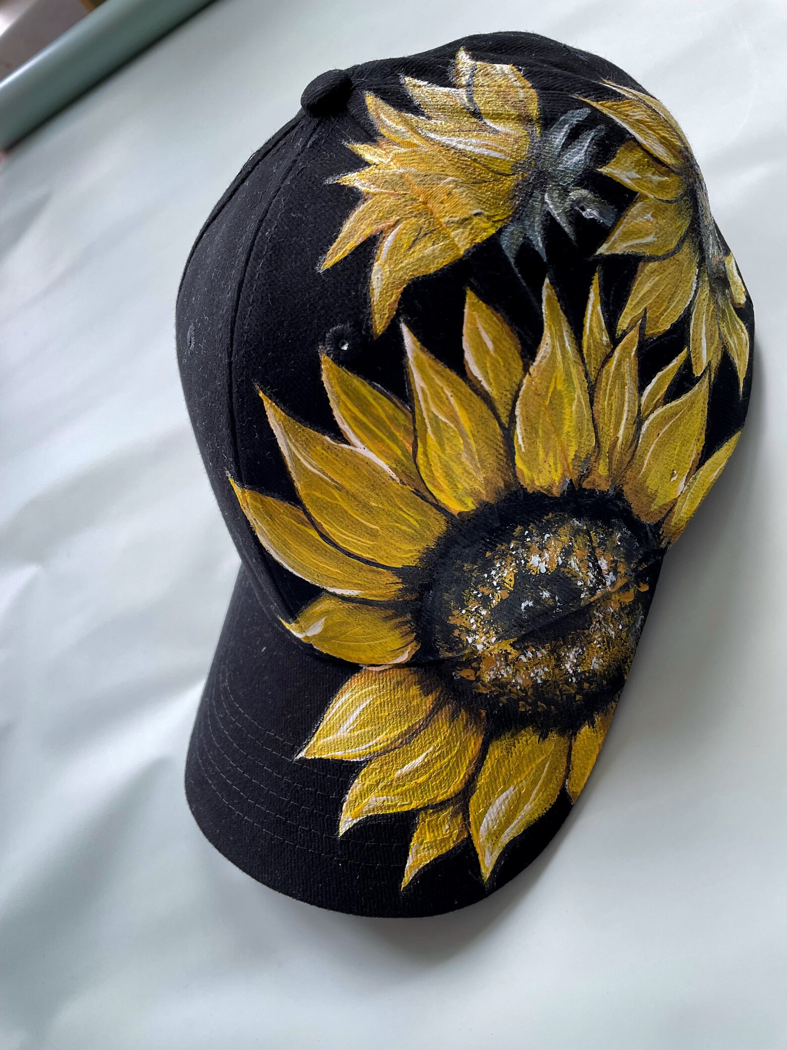 Custom Hand-painted Cotton Baseball Cap, Unique Denim Hat - Etsy