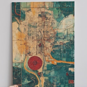 STALKER 2: Chernobyl Zone Map Leinwanddruck, Home Decor - verlassenes Herz von Tschernobyl, Ölgemälde Stil, Geschenk für Gamer oder Urban Entdecker