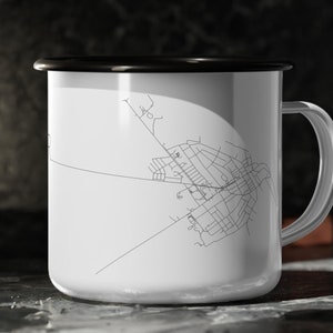 STALKER Tasse mit Chornobyl Map Print – Anpassbarer Emaille Camp Becher für Abenteurer & Gamer, perfektes Geschenk für Stalker Spiel Fans