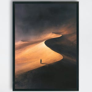 Toile d'art désert des dunes d'Arrakis, décoration d'intérieur science-fiction de Frank Herbert