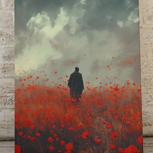STALKER: Canvaskunst met klaprozen uit de zone Tsjernobyl – Post-apocalyptische decoratie Urban Explorer