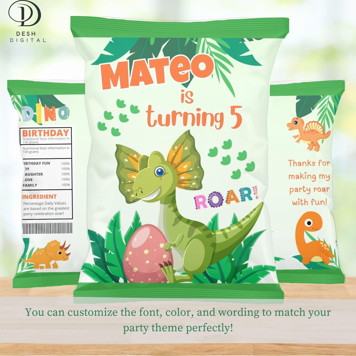 Editable Dinosaur Chip Bag Dinosaur Chip Bag Wrapper Dinosaur Party editable-dinosaur-chip-bag-dinosaur-chip-bag-wrapper-dinosaur-party