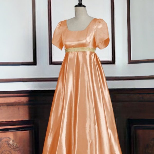 Von Bridgeton inspiriertes Regency-Ballkleid, Kate's Bridgerton Staffel 2 Kleid, Regency-Ära Abschlussballkleid-Ballkleid, Elegantes Empire-Taille Regency-Kleid