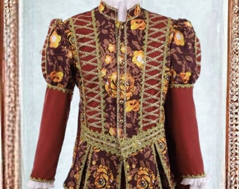 Tudor King Henry VIII Costume, Victorian Red Military Uniform, Renaissance Medieval Mens Costume, 18th Century Historical Royal Outfit