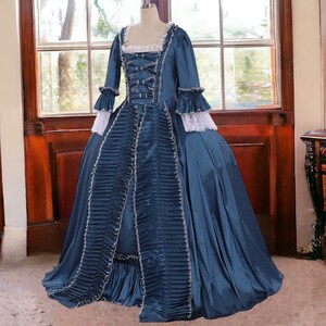 Marie Antoinette Costume for Women, Rococo Dress, Historical Costume, 18th Century Regency Gown, Ruffle Ball Gown Renaissance Fair image 3