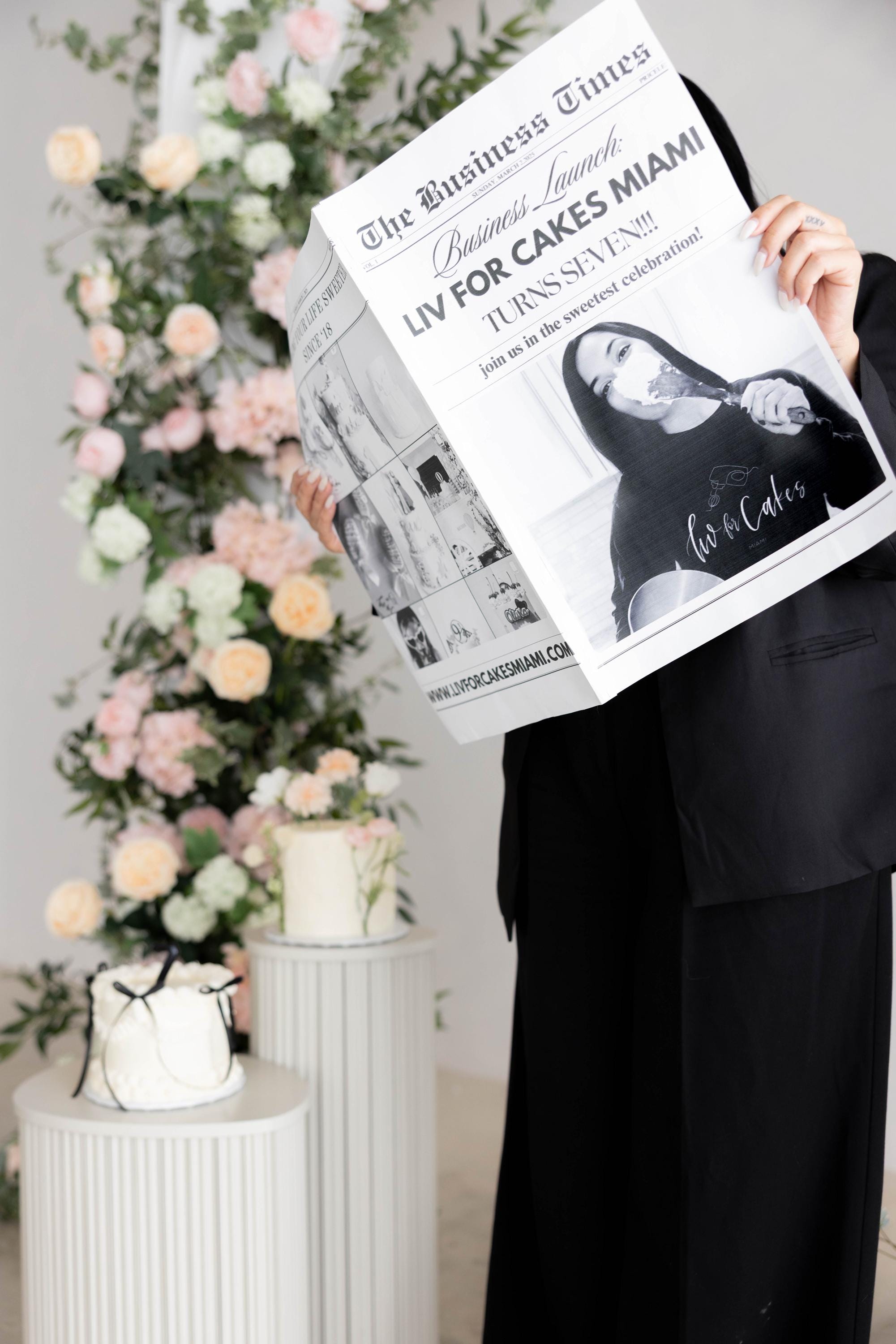 Customizable Newspaper Template Birthday, Business, Shower (digital