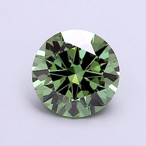 0.50 Ct Vivid Green Oval Lab Grown Diamond: IGI Certified Ethical Gemstone