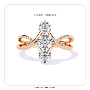 0.70 Ct Round Cut Diamond Ring With Solid Gold | 14K Solid Gold Ring For Her | Elegant Design Diamond Ring | Engagement Ring | Promise Ring