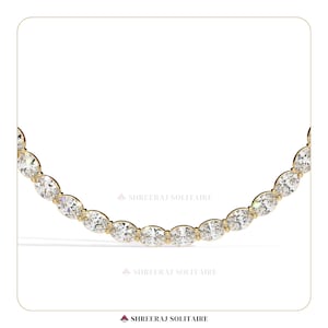6.20 Ct Diamond Necklace | Lab Grown Diamond Necklace For Her | Diamond Chain Necklace For Women | 14k Gold & Diamond Chain Necklace For Her