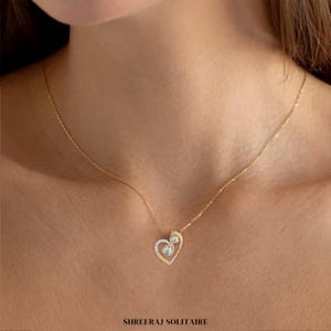 Timeless Romance Pendant – Lab-Created Diamond in a Graceful Heart Shape, Includes Free 16&quot; Sterling silver Chain | Anniversary Gift For Her