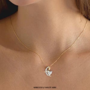 Heart-Shaped Lab Grown Diamond Pendant - Sterling Silver Necklace with 16” Chain | Elegant Gift for Her |Statement Piece For Your Loved Ones