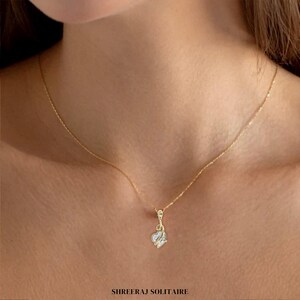 Heart Shaped Love Diamond Pendant For Her | Lab Grown Diamond Pendant | Gift For Her | Anniversary Gift | Wedding Gift | Solitaire Jewelry |