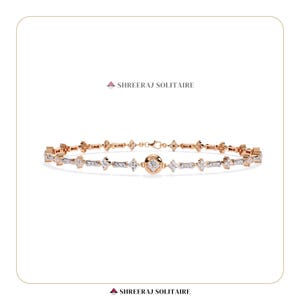 Luxe in het lab gekweekte diamanten armband | Aanpasbaar jubileum- en valentijnscadeau | Hoge kwaliteit trouwarmband voor dames | Diamanten armband |