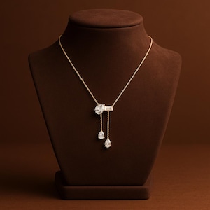 Luxury Diamond Necklace in 14k Gold | Customizable Jewelry with Lab Grown Diamonds | VVS Quality | IGI Certified | Gift Wrapping Available