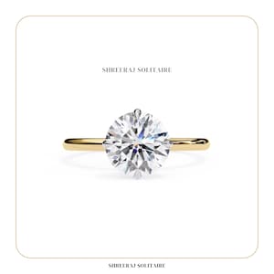 2.00 CT IGI Certified Lab Grown Diamond Ring | Round Cut Solitaire Engagement Ring in 14K Solid Gold |Ethical Bridal Jewelry |Statement Ring