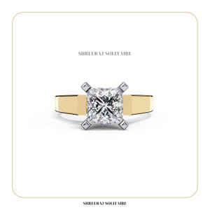 1.50 Ct Princess Cut Ring | IGI Lab Grown Diamond Ring | Princess Cut Solitaire Ring | Engagement Ring in 14K Gold | Custom Wedding Ring |