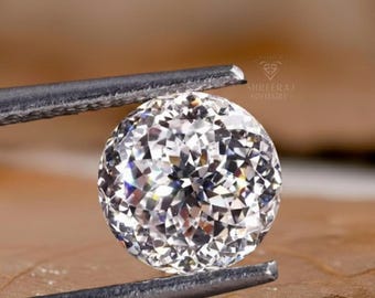 2 carat lab grown diamond round brilliant, IGI certified, colorless VVS2, 8mm loose diamond stone
