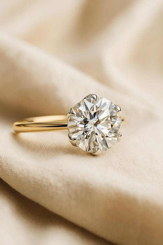 2 Ct Round Lab Diamond Ring | 14K Gold Solitaire, IGI Certified