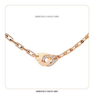 0.20 Ct Diamond Necklace With The Enchanted Lock | Lab-Grown Diamond Necklace | Chain Necklace | Diamond Jewelry | Valentines Day Gift |