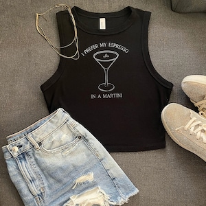 Espresso Martini Crop Top, Alcohol Lover Apparel