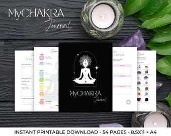 MyChakra Journal | DIGITAL PRINTABLE PLANNER | Chakra Planner | Meditation Guide | Witchy Planner  |  Printable