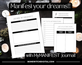 MyMANIFEST manifestation journal, abundance mindset journal, manifest planner