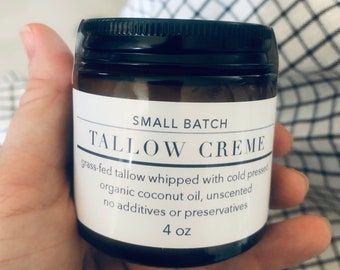 Grassfed Organic Tallow Creme Body Butter Lotion