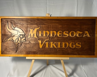 Minnesota Vikings Wooden Sign - Customized Home Decor