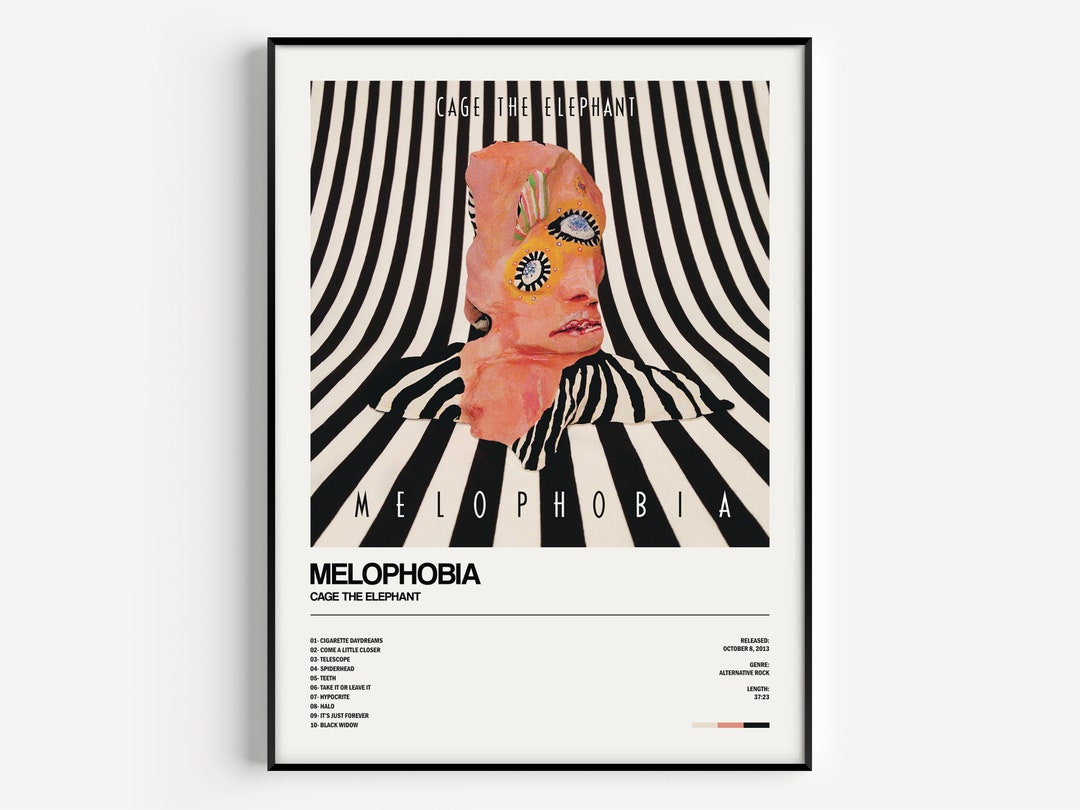 Melophobia Print, Cage the Elephant, Melophobia Poster, Melophobia