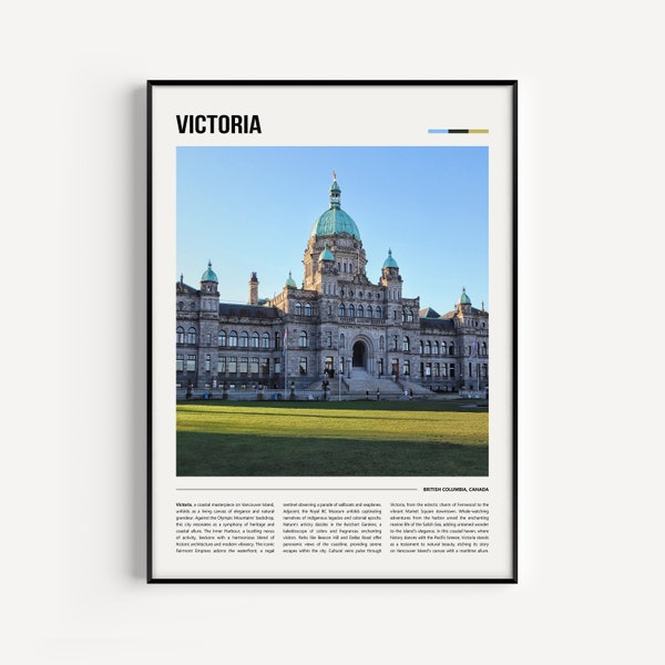 Victoria Print, No. 2, Colorful Poster, Victoria Poster, Victoria Photo, Victoria Wall Art, Minimalist Print, British Columbia, Canada