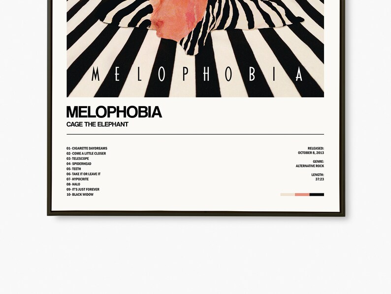 Melophobia Print, Cage the Elephant, Melophobia Poster, Melophobia