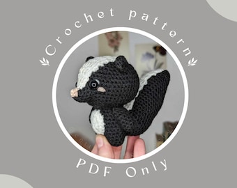 Skunk Chibi Critter PDF Crochet Pattern- Amigurumi Skunk Tutorial