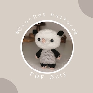 Possum Chibi Critter PDF Crochet Pattern- Amigurumi Opossum Tutorial
