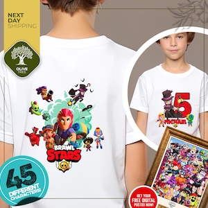 Brawl Stars Shirt | Brawl Stars Matching Birthday Shirts | Birthday Tee | Birthday Shirt | Custom Birthday Shirt