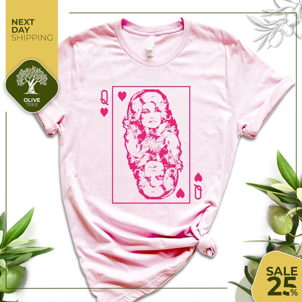 Dolly Parton tee | Dolly Playing Card T-shirt | Dolly Inspired Tshirt | Queen of Hearts | Queen of Dolly Shirt | Country Music Shirt