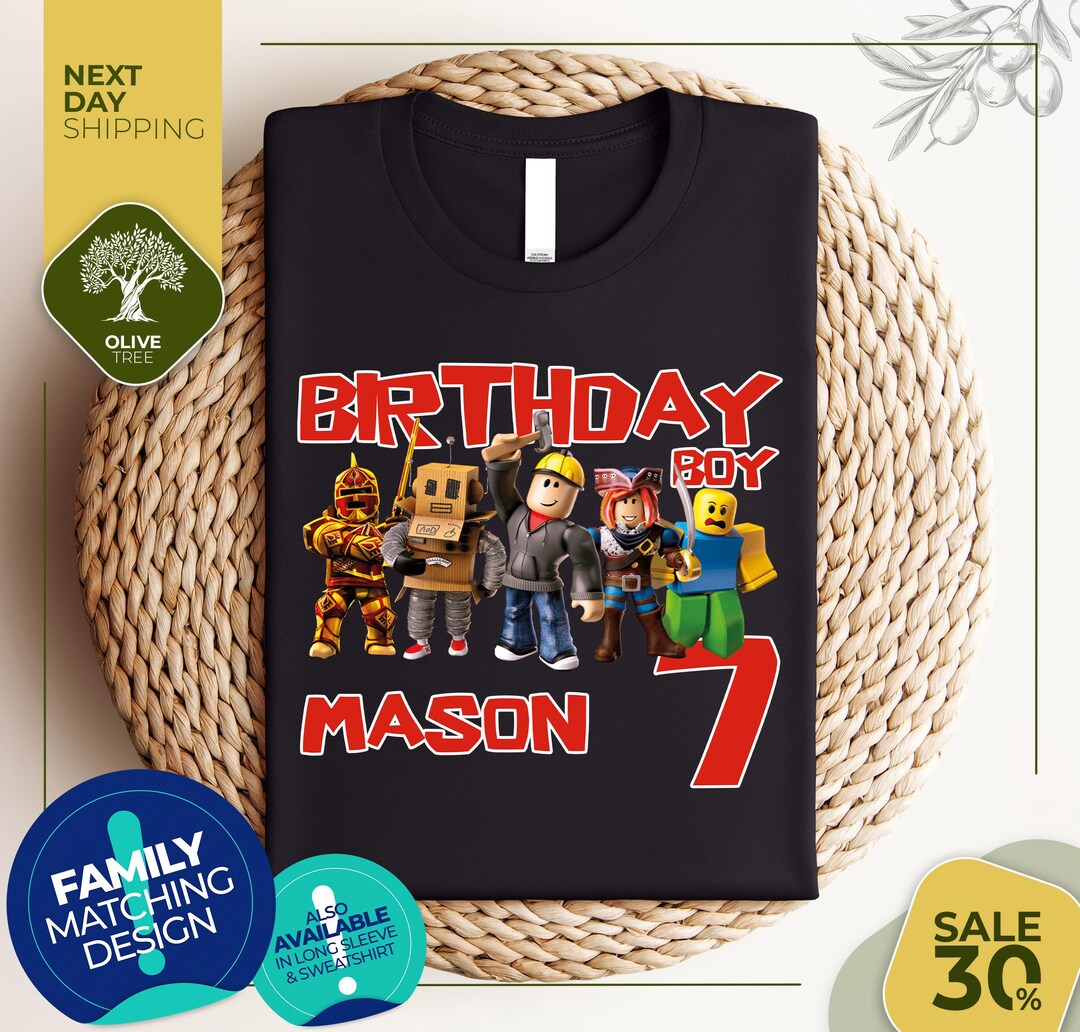 Custom Roblox Shirt Family Birthday Shirts Birthday Tshirt Bday