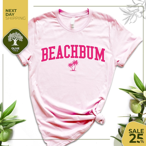 Beachbum Beach Bum Shirt | Palm Tree Summer Tshirt | Beach Tee | Ocean Oversized Tshirt | Vacation Shirt | Comfort Colors | Women Tees