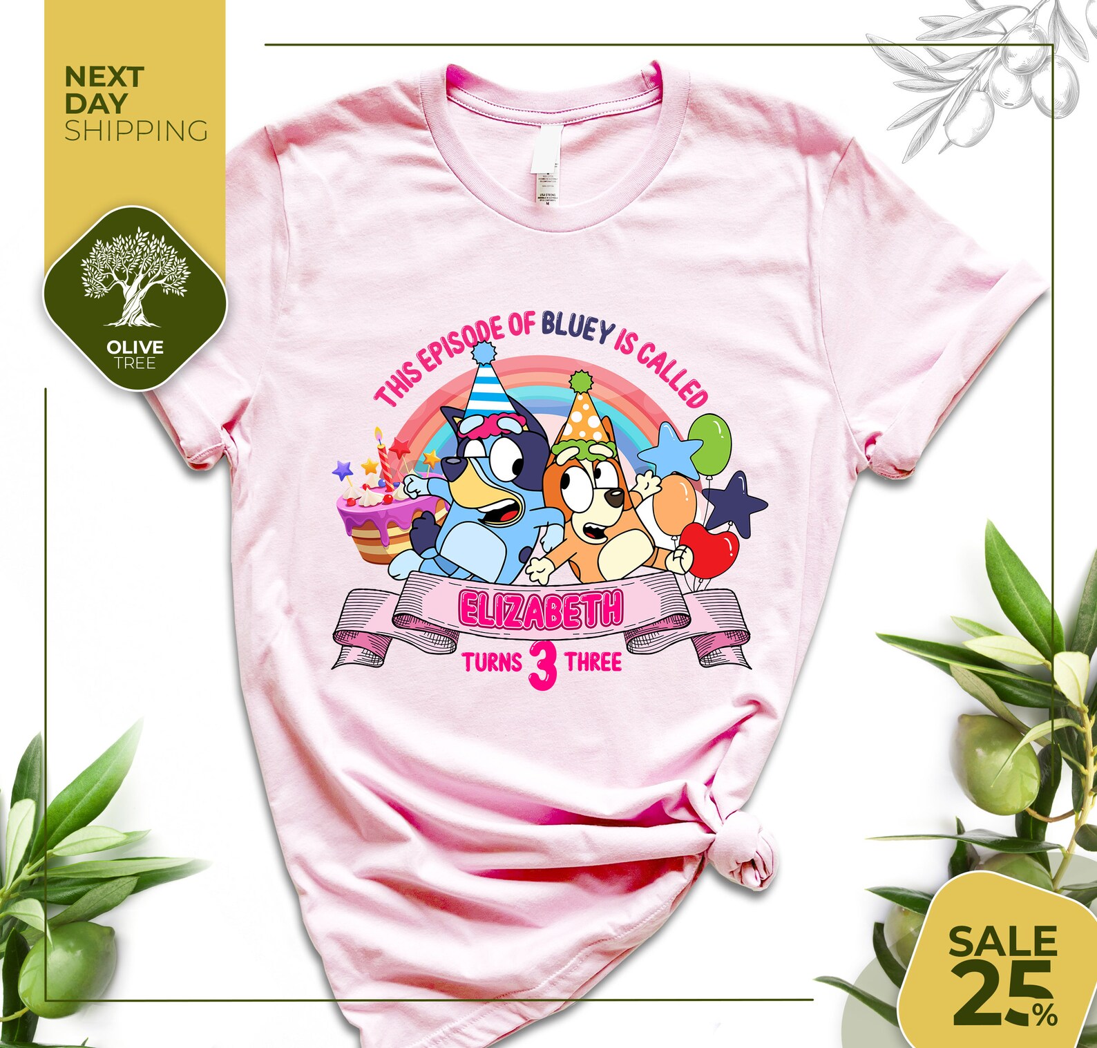 Custom Blue Birthday Girl Shirt Personalized Birthday Girl Shirt