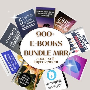 900+ Self-Help eBooks Bundle with Resell Rights Digital Books Self-Development Positive Mentality Growth PLR MRR Ebooks Self Improvement