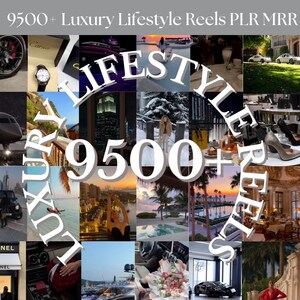 9500+ Luxury Faceless Reels Rich Lifestyle Videos PLR MRR Digital Market Millionaire TikTok Instagram Content YouTube Shorts Canva Templates