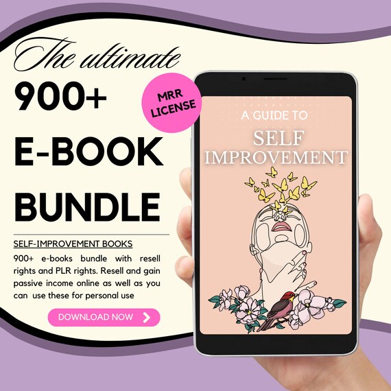 900+ Self-Help eBooks Bundle: Personal Growth, Resell Rights (Digital Books)