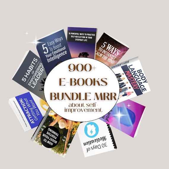 900+ Self-Help eBooks Bundle: Personal Development, Growth, Mindset (PLR MRR)
