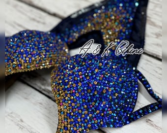 Handmade Rhinestone Competition Bikini: Custom Posing Suit
