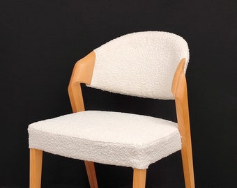 Ensemble de 2 chaises nordiques Anahí, chaises nordiques personnalisables, chaise rembourrée personnalisée, chaise à manger en bois massif, design scandinave