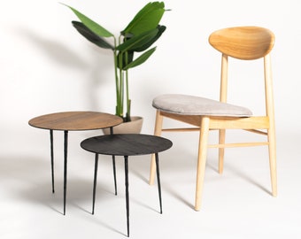 Set 2 sillas nórdicas Nalow, silla personalizable, silla madera maciza, silla diseño escandinavo